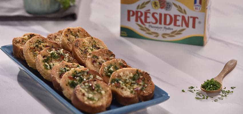 Garlic Bread Recipe - President Butter