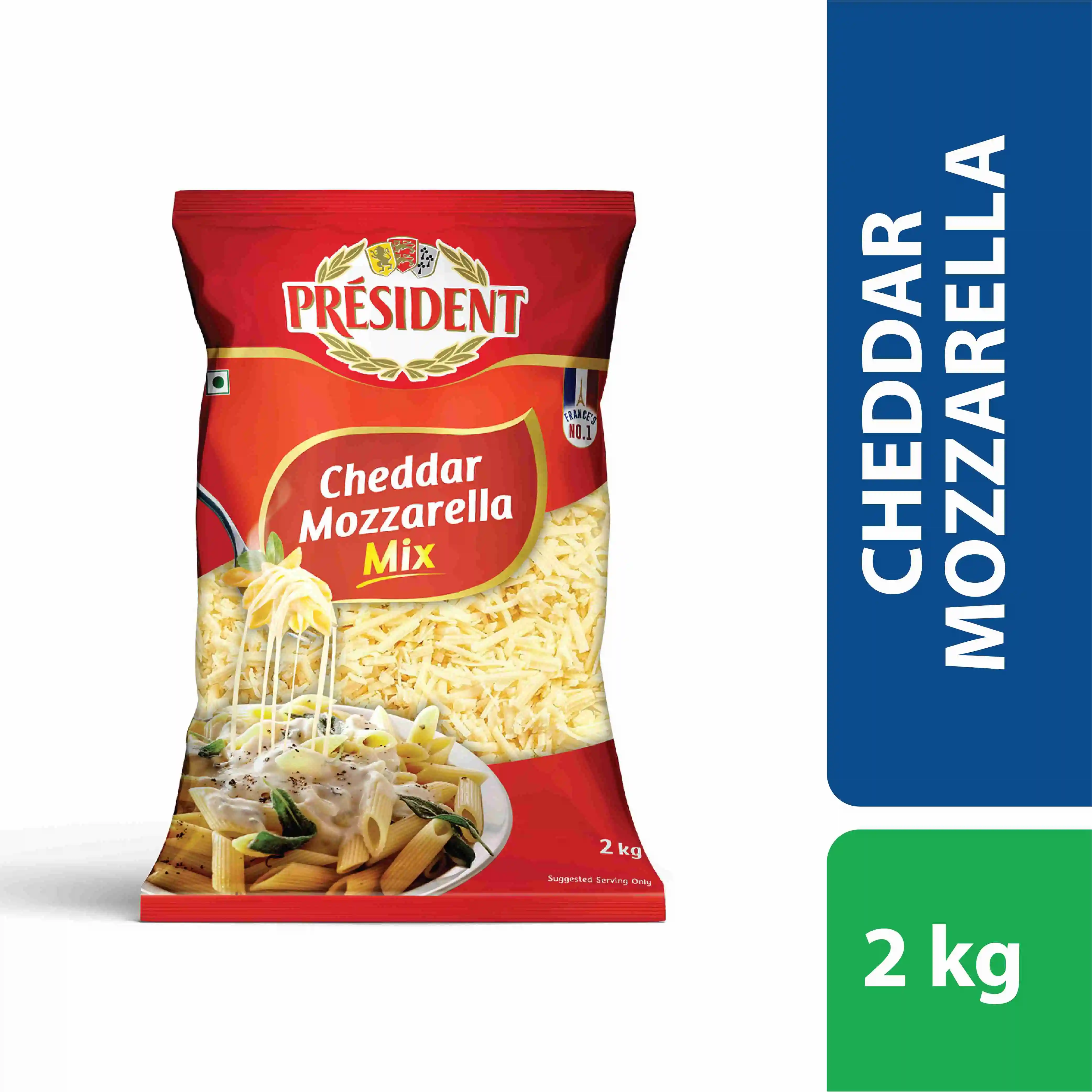 Président ® Cheddar Mozzarella Mix cheese shredded 2kg