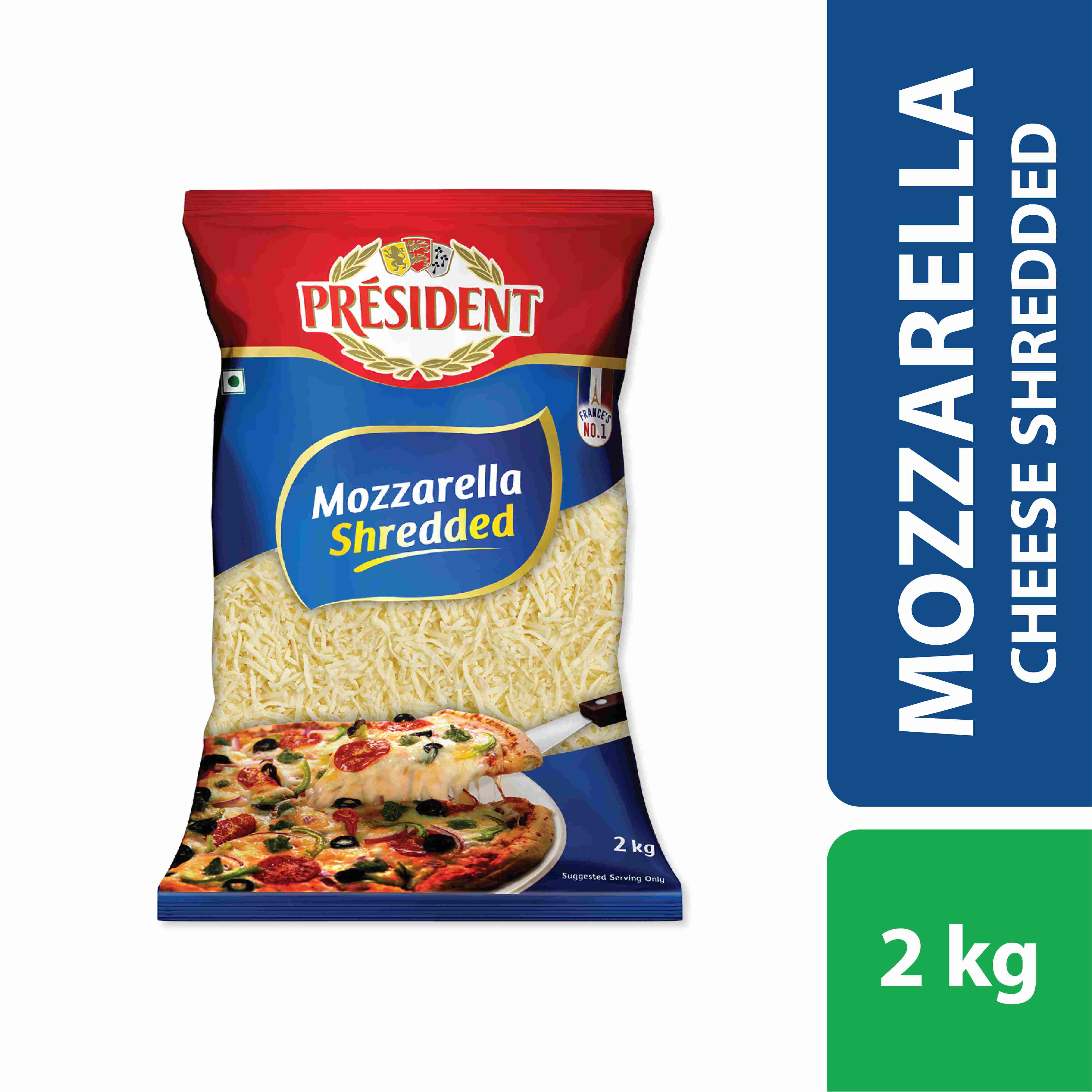 Président ® Mozzarella cheese shredded 2kg
